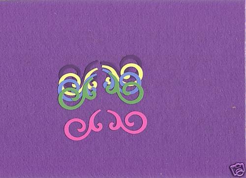 FLOURISH # 1 small die cuts scrapbook cards