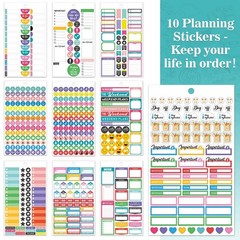 Creative Planner Sticker Pack 28 Sheets Journal Monthly Weekly Daily Labels Set