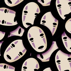 No Face Sticker Spirited Away Studio Ghibli Disney Anime Decal Cartoon