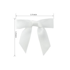 7Rainbows 50pcs Boutique 1.5″ White Satin Ribbon 1.5 Inch x 50 Pcs,