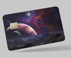 GALAXY , 2 pc credit card skin & DEBIT CARD,TROLLEY & GYM
