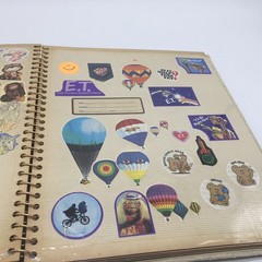 Vtg 80s Stickers Album Binder Smurfs Scratch Sniff Puffy Unicorns ET Cabbage Ptc