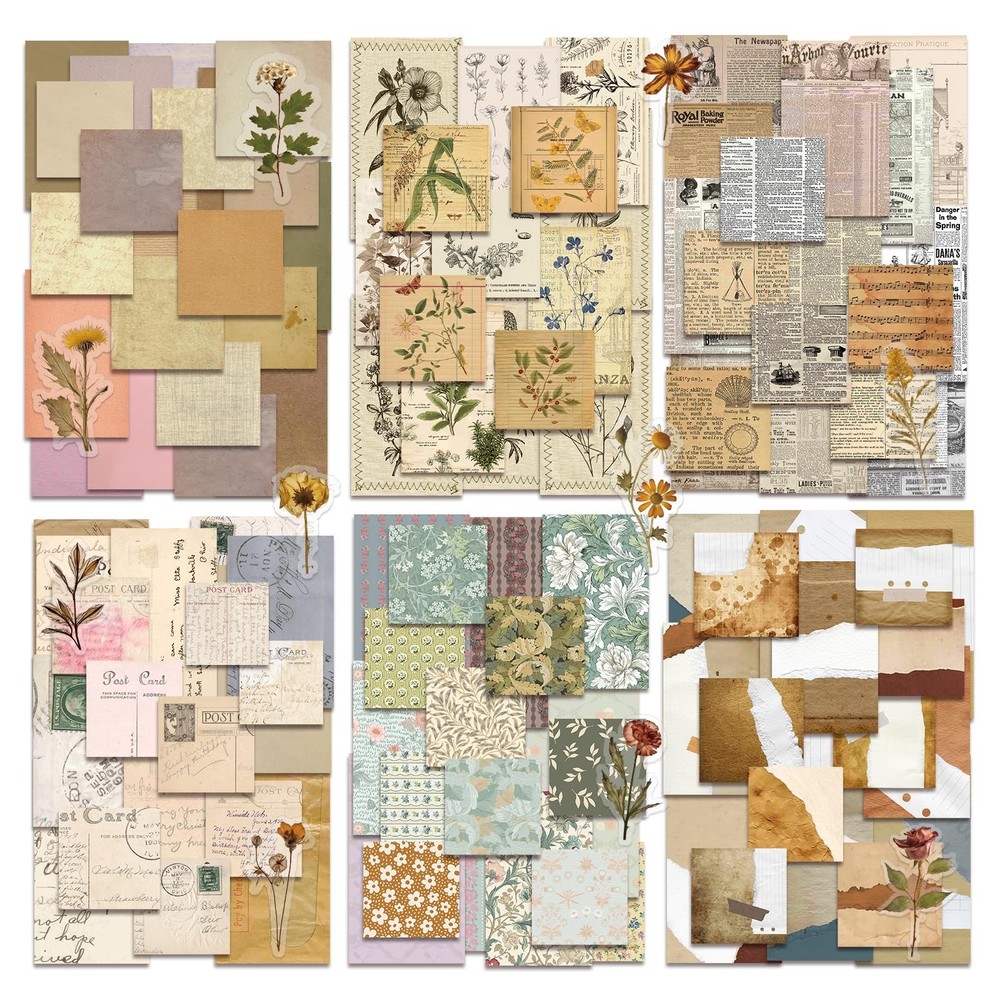 slapaflife 450 PCS Vintage Scrapbook Supplies Junk Journal Supplies, Scrapbook S