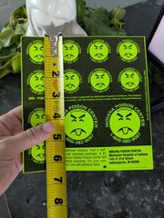 Vintage 70s Mr. Yuk Complete Indiana Poison Control Center Sticker Sheet Page