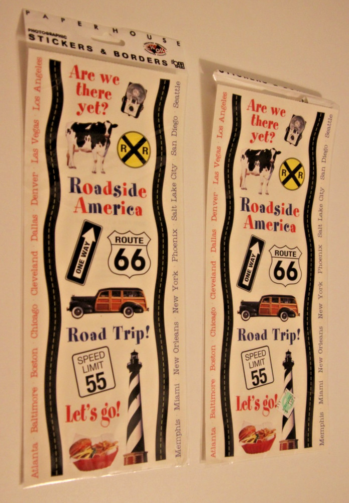 Paper House Sticky Pix Road Trip Stickers Scrapbooking GREAT FOR ROUTE 66