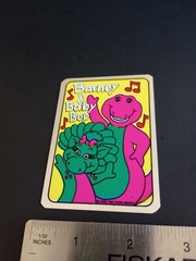 Vintage Stickers Barney Dinosaur Foil Mylar Vending Machine Sticker Bebop 1992