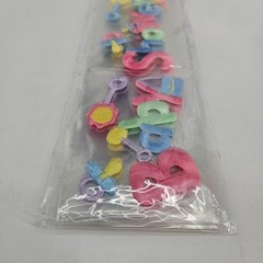 Vintage Stickopotamus Sticko Sew Whats Embroidered Baby Shower Stickers Lot of 6