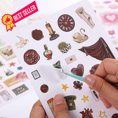 Girl’s Korean Sticker Book, Food and Daily Life Theme – 1300+ Cute Dream Blue