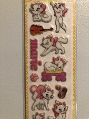 Disney Marie Cat Glitter Puffy Large Sticker Sheet Scrapbooking