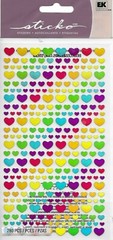 Hearts Love Metallic Rainbow Red Orange Yellow Green Blue Purple Sticko Stickers