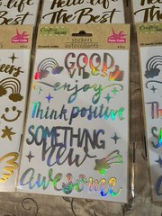 Lot Of 8 NWT Crafter’s Square inspirational mix phrases foil metallic