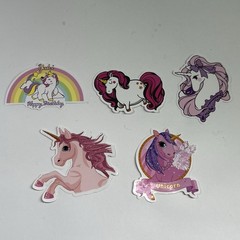 Unicorn Sticker Fun pack 30 Rainbow Colourful Glossy Cute Stickers Birthday Pack
