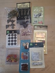 Mixed Lot Making Memories Antique Decorative Brads , Scrapbook Various Brands