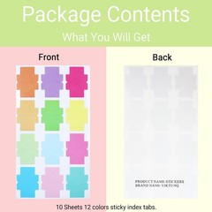 120 PCS Multi Sticky Blank Monthly Index Tab Page Marker Flag Label Note