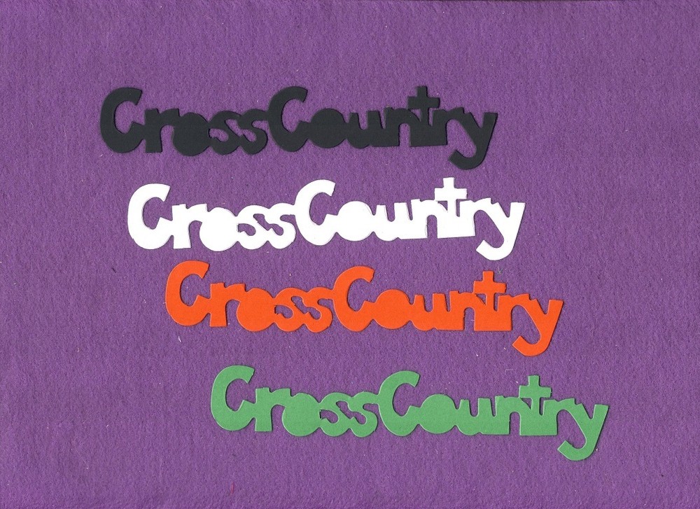 CROSS COUNTRY die cuts school sports