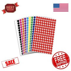 Lrogoe 1/2″ Dot Stickers 10 Colors