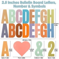 36 Sheets Letter Stickers, 600 Pcs Giant Font, Bulletin Board, Door Decoion
