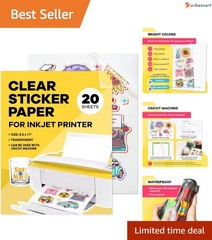 High-Transparency Glossy Printable Vinyl Sticker Paper – 20 Sheets
