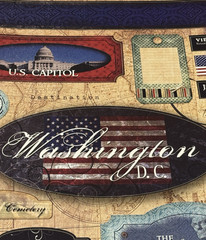 Washington DC Travel Scrapbook Stickers Vacation Lincoln Memorial White House