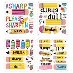 47Pcs Yellow Pencil Stickers,Back to School Label Sticker,Cute Pencil Station…
