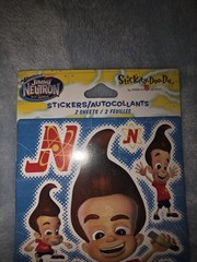 VNTG STICKETY DOO DA JIMMY NEUTRON Stickers 5 Sets Sealed New