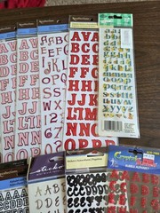 Lot of 54 Pkgs Alphabet/Number 3D Foam Glittery Shiny Cardstock Stickers NEW