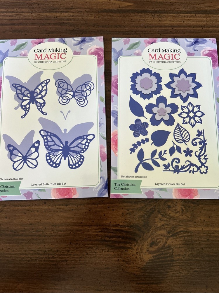 NEW Christina Griffith Card Making Magic Layered Butterflies & Florals Die Sets