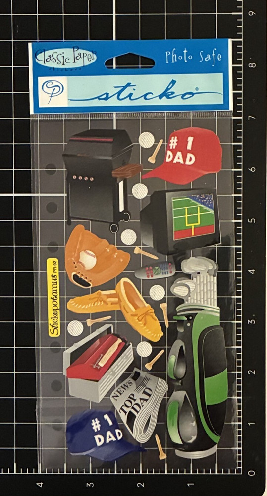 Sticko Father’s Day Classic Stickers FISHING or DAD or Photo TOOLS #SPPH10