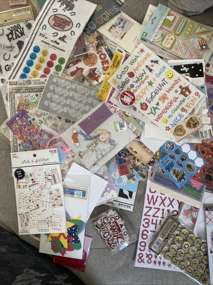 Mixed Lot 80 Stickers Sandy Lion Jolee’s Paper Studio Debbie Mumm Vintage New