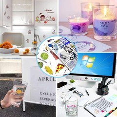 Translucent Waterproof Vinyl Sticker Paper – 15 Sheets 8.5 x 11 – Quick Dry