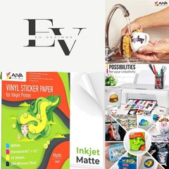 Versatile 15-Pack Printable Vinyl Sticker Paper – Waterproof & Scratch Resistant