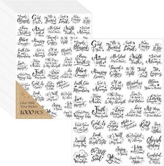 Clear Inspirational Bible Stickers – 1000 PCS Encouraging Scripture for Crafts