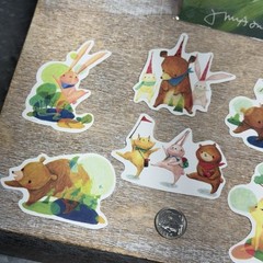 Lot of 12 ATO Planning Stickers Cat, Bear, Bunny & MIA Assorted Sizes Brand New