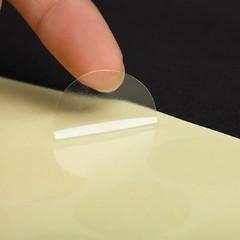 252 Pcs Clear Retail Package Seals 1″Inch Transparent Round Circle Wafer Sticker