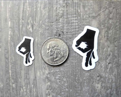 🖐️ Made You Look Game Stickers – Funny Prank Decals (Small & Smaller Sizes)