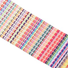 6mm 3500Pcs 10 Strands Polymer Clay Beads Spacer, Yellow/Pink/Orange Tone