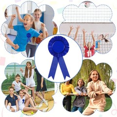 50 PCS Blank Award Ribbon Rosette Set Satin Participation Honorable Badge