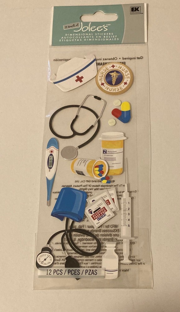Jolee Boutique Nurse Stickers, 3D, Great for Scrapbooking