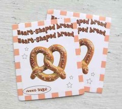 Vintage Food Sticker Bread Breakfast Meal Pretzel Lot of 5 Pcs