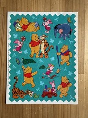 Vintage Hallmark Disney Winnie The Pooh Piglet Tigger Eeyore Stickers One Sheet