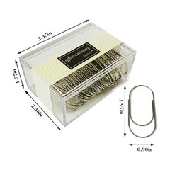 Silver Jumbo Paper Clips, 50pcs 50mm/2″ Large Wide Paper Clips Non Skid Smoot…