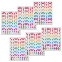 336 Pcs Map Indicator Labels Location Marker Stickers Colored Colorful