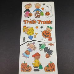 Vintage MAMBI Halloween Stickers Pumpkins Costumes 1999