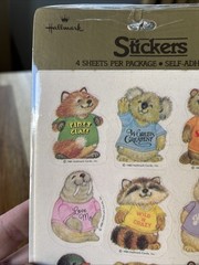 1980 Shirt Tales Hallmark Sticker Set 4 Sheets 36 Stickers Sealed NOS