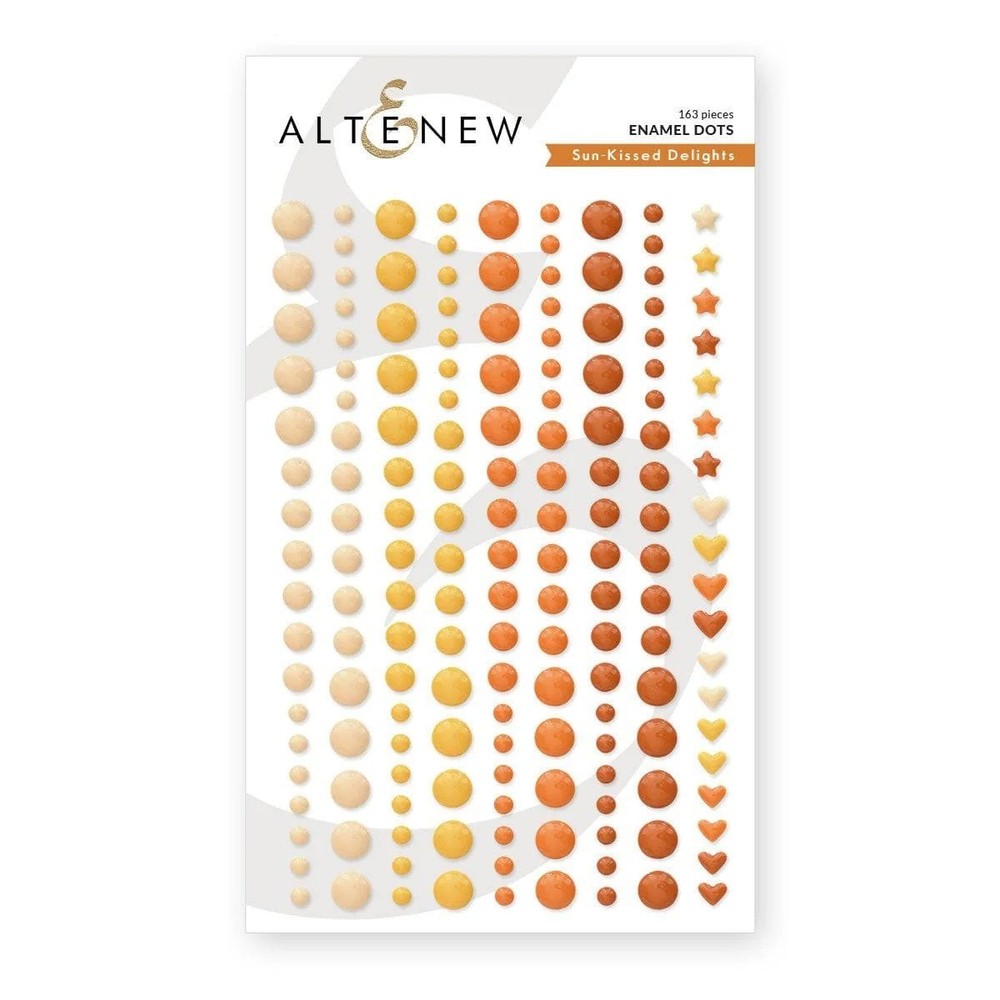 ALTENEW – ENAMEL DOTS – SUN KISSED DELIGHTS – 163 PIECE, 3 SIZES + HEARTS & STAR