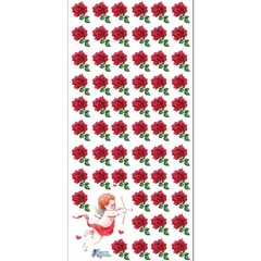 Violette Stickers – Mini Red Roses – 1 Miniature Flower Sticker Sheet – Crafts