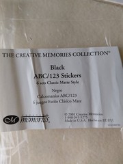 Creative Memories Black Letters & Numbers- 6 Complete Sets- Scrapbooking