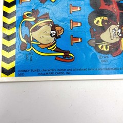 Vintage 1997 Hallmark Looney Tunes Taz At Work Sticker Sheet Lot of 3