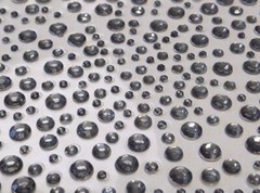 CraftbuddyUS 325pcs 2,3,4,5mm Gray Self Adhesi Rhinestone Gems, DIY Craft