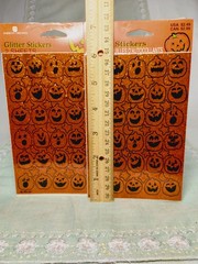 Vintage American Greetings Glitter Stickers 2 Pkgs/4 Sheets Sealed JackOLanterns